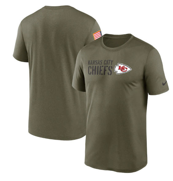 Men's Kansas City Chiefs 2022 Olive Salute to Service Legend Team T-Shirt
